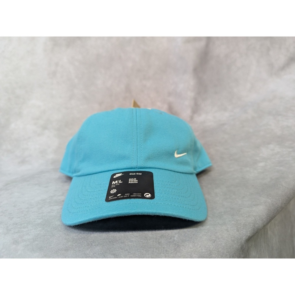 New w/ Tags Nike Club Unstructured Hat M/L Smokey Blue Sail Curved Bill Cap